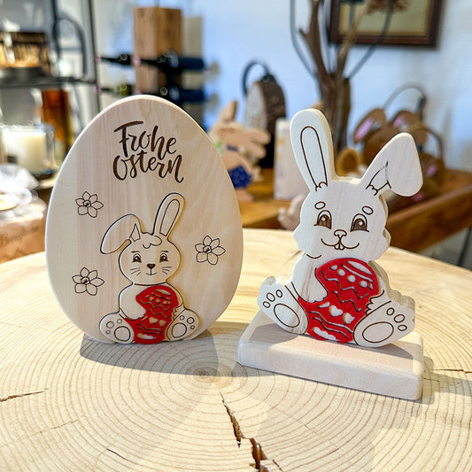 Osterhasen-Set mit Blumenmotiv